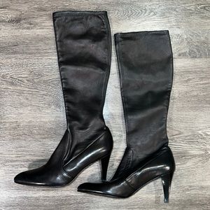 NEW Stuart Weitzman Black Leather Boots Size 8 Blogger Fave